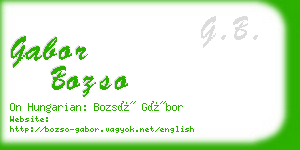 gabor bozso business card