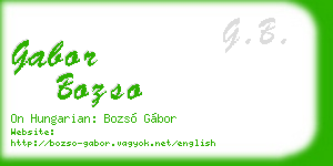 gabor bozso business card
